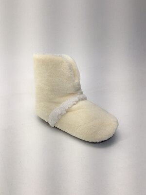 Soft & Cozy Plush Bootie With Sherpa Trim - Size Medium-image