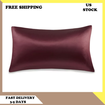  Woven Satin Solid Standard Pillowcase Cover, 20