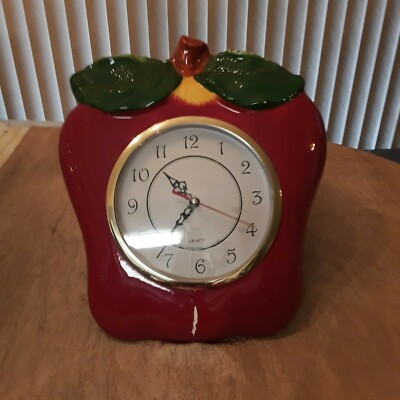 Mainstays Red Stoneware Wall Clock-image