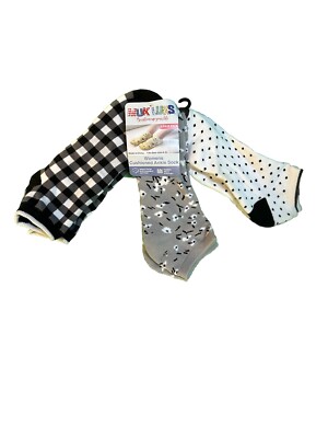 Muk Luks Womens Cushioned Ankle Socks Pack of 3 - Size 6-11 New-image
