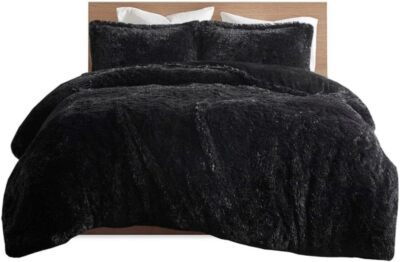Intelligent Design 3 Piece Shaggy Fur Duvet Cover Cozy Bedding Set, King-image
