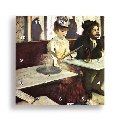 3dRose, Absinthe by Edgar Degas, Wall Clock-image