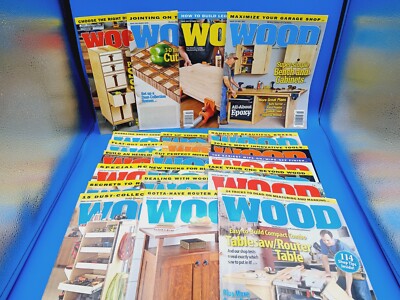 WOOD Better Homes & Gardens Magazines 2012, 2017-2021.. Lot of 22..-image
