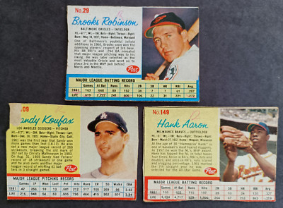 1962 Post Baseball Cards - Complete Your Set 3-193-image