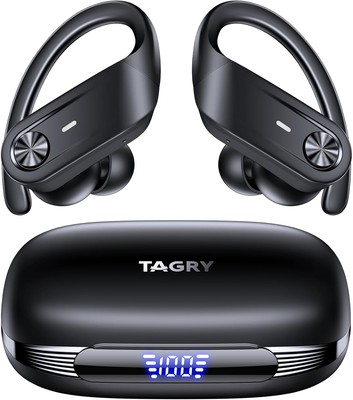 TAGRY Bluetooth Headphones Wireless Earbuds 80Hrs Playtime IPX7 Black -image