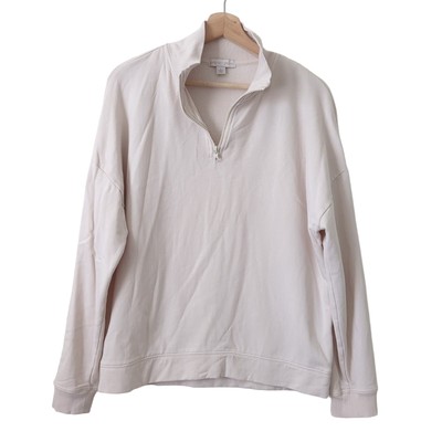 Barefoot Dreams Womens Top Pullover Sweatshirt Large Soft Cozy Loungewear Cream-image