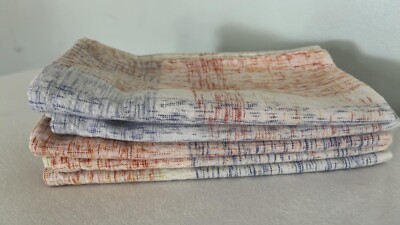 Pier 1 Imports Cotton Napkins multi color set of 5 Farm House Cottagecore Shabby-image
