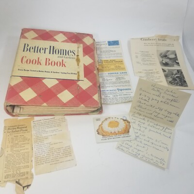 Better Homes And Gardens Cookbook 1949 Vintage 5 ring Binder Wedding Gift-image