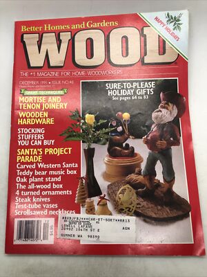 Better Homes and Gardens Wood Back Issue Magazine December 1991 Issue 48-image