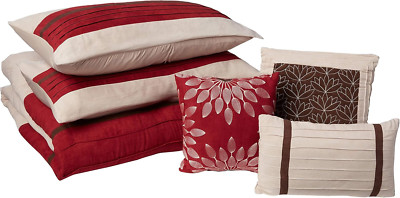 Cozy Comforter Set-Luxury Faux Suede Design, Striped Accent, All Season down Alt-image