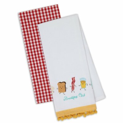 Breakfast Club Cotton Dishtowels by Design Imports-image