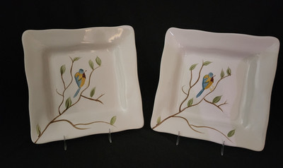 Set Of Two (2) Robin Salad Plates ~ Pier 1 Imports ~ Retired-image