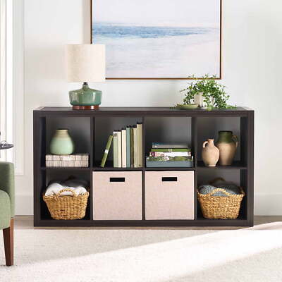 Better Homes & Gardens 8-Cube Storage Organizer, Tobacco Oak-image