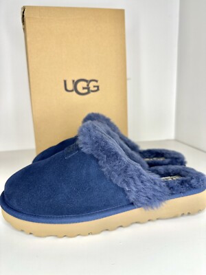 UGG Cozy Suede Slipper with Shearling - Women’s Shoes, New - Navy- 11-10-8-7-image