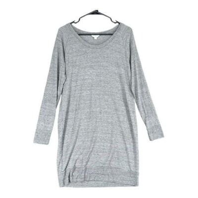 Loft Outlet Lounge Gray M Medium Sweater Dress Cozy Lounge Comfort-image