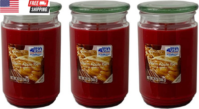 20Oz Warm Apple Pie Scented Candles, 3-Pack-image