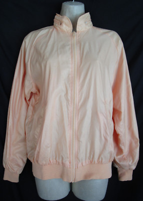 Vintage ‘90’s Duckster Windbreaker Women’s Size M Peach Hidden Hood Retro Nylon-image