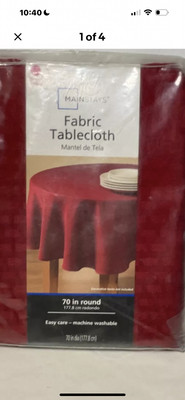 Mainstays Tablecloth Round Red 70