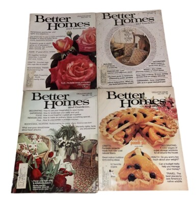 Lot of 4 Vintage Better Homes & Gardens Magazines 1976 March April May June-image