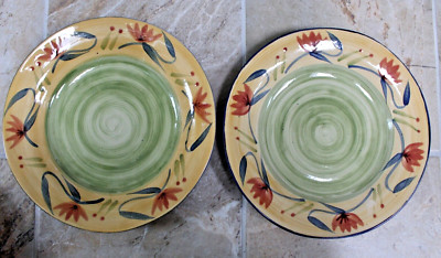 2 French Provence Design Large Pasta Rimmed Dishes or Serving 12