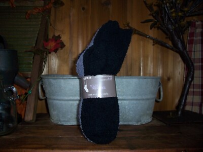 SECRET TREASURES LADIES COZY MID CREW SOCKS 6 PAIRS SIZE 4-10 VARIOUS COLORS NEW-image