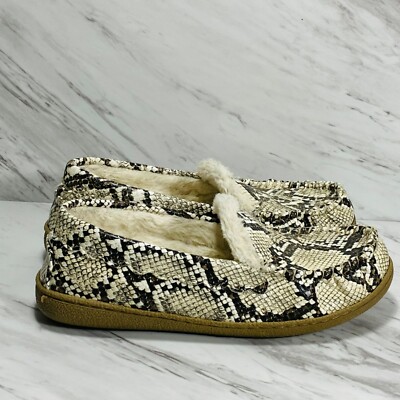 Sonoma Cozy and Warm Snake Print Moccasin Comfort Slipper Shoes Size S (5-6)-image