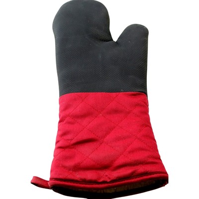 Grill Mitt by Mainstays • Black & Red • Heat Resistant Neoprene Palm • NOS-image