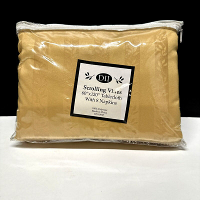 Design Imports Tablecloth DII Scrolling Vines 60