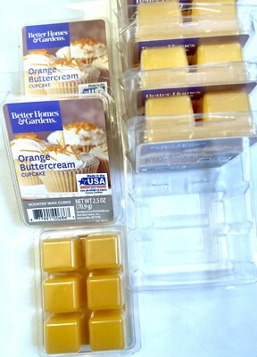 Better Homes & Garden - Orange Buttercream Cupcake Scented Waxed Cubes 10 CT Pks-image