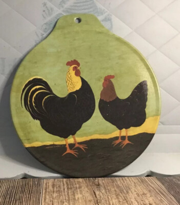 Rooster DESIGN IMPORTS Trivet  MADE IN ITALY Chicken 🐓 Melamine Green Farhouse-image