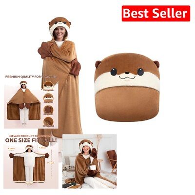 Ultimate Softness Otter Blanket Hoodie for Full-Body Comfort - Machine Washable-image
