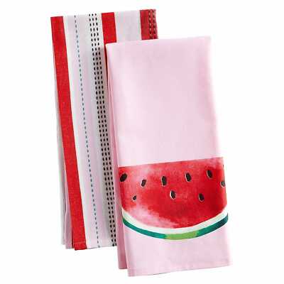 Pier 1 Imports Watermelon Design Summer Tea Towel - Set of 2-image