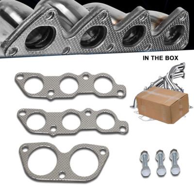 EXHAUST MANIFOLD HEADER+GASKET COMPLETE SET W/BOLTS FOR 01-05 LEXUS IS300 ENGINE-image