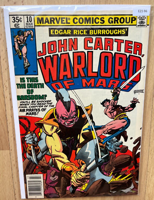 Edgar Rice Borroughs John Carter Warload Of Mars 10 Marvel Comics Group E21-96-image