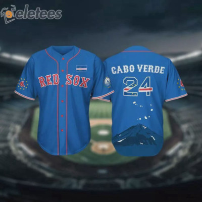 HOT Red-Sox Cabo-Verde-Celebration Jersey Giveaway 2024 Blue Color Fullsize Hit-image