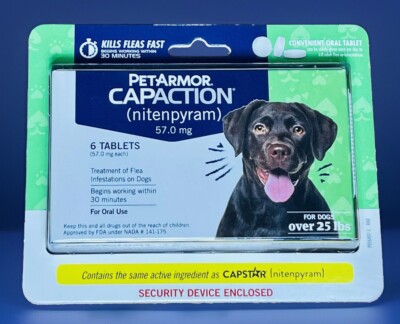 PET ARMOR CAPACTION, ORAL  TREATMENT DOGS OVER 25 lbs. 6 DOSES NEW-image