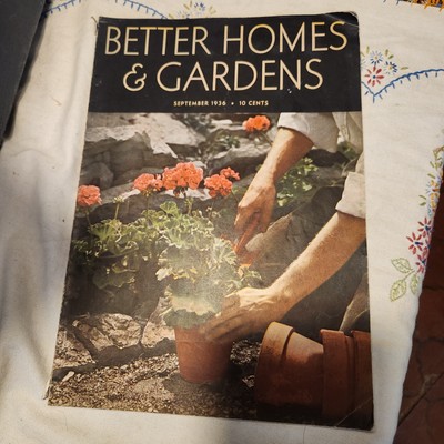 Amazing Vintage Better Homes & Gardens Magazine September 1936 w/ Ads Crisco...-image