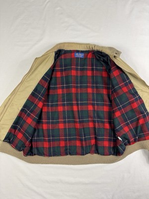 Pen West Pendleton Men’s Vintage Nylon Blend Wool Lined Windbreaker Jacket Zip L-image