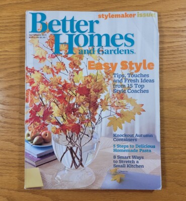 Better Homes And Gardens Magazine Back Issue From September 2011 - Easy Style-image