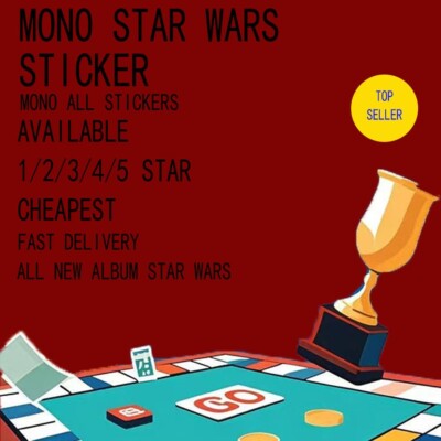 mono stickers new  albums 1-5⭐ star stickers fastest way to send-image