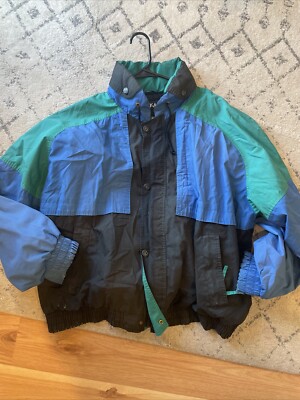 Vintage Mighty-Mac Jacket Mens X Large Blue and Green.-image