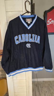 Vintage Foot Locker Sz L North Carolina Pull Over Wind Breaker Cotton Lined Blue-image