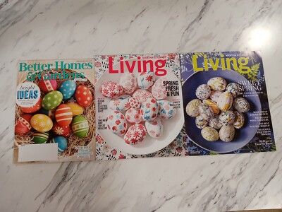 Easter 3 Magazine Lot -Better Homes & Gardens (BH&G) - Martha Stewart Living-image