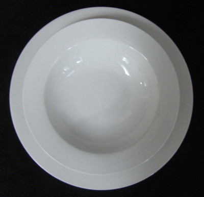Pier 1 Essentials Classic White Dinner Plate and Soup Bowl-image
