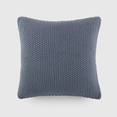 Stitch Knit Throw Pillow Cover And Pillow Insert - Becky Cameron, Stone,-image