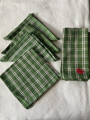 Pier One Imports Green Cotton Napkins ( 20x20) Four Used, Four New, 8 in all.-image