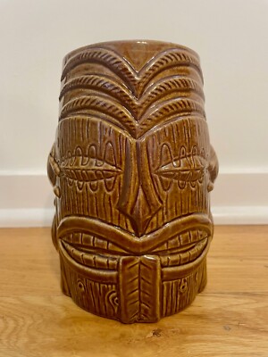 Palm Tiki - Munktiki Imports - Brown - Tiki Mug Design by Debba Debba-image