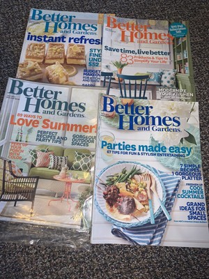 Lot Of 4 BETTER HOMES AND GARDENS May June July August 2014 Magazine Issues-image