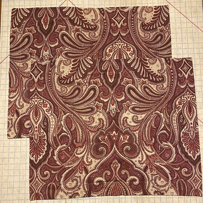 Pillow shams, set of 2, burgundy and tan paisley, Mainstays-image