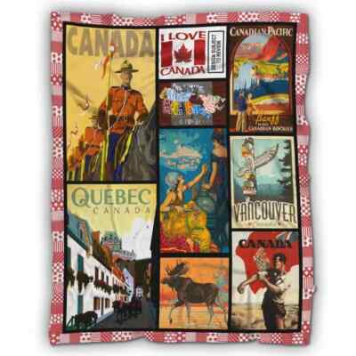 Canada Blanket – Culture of Canada Fleece & Sherpa Cozy Throw for Proud Fans-image